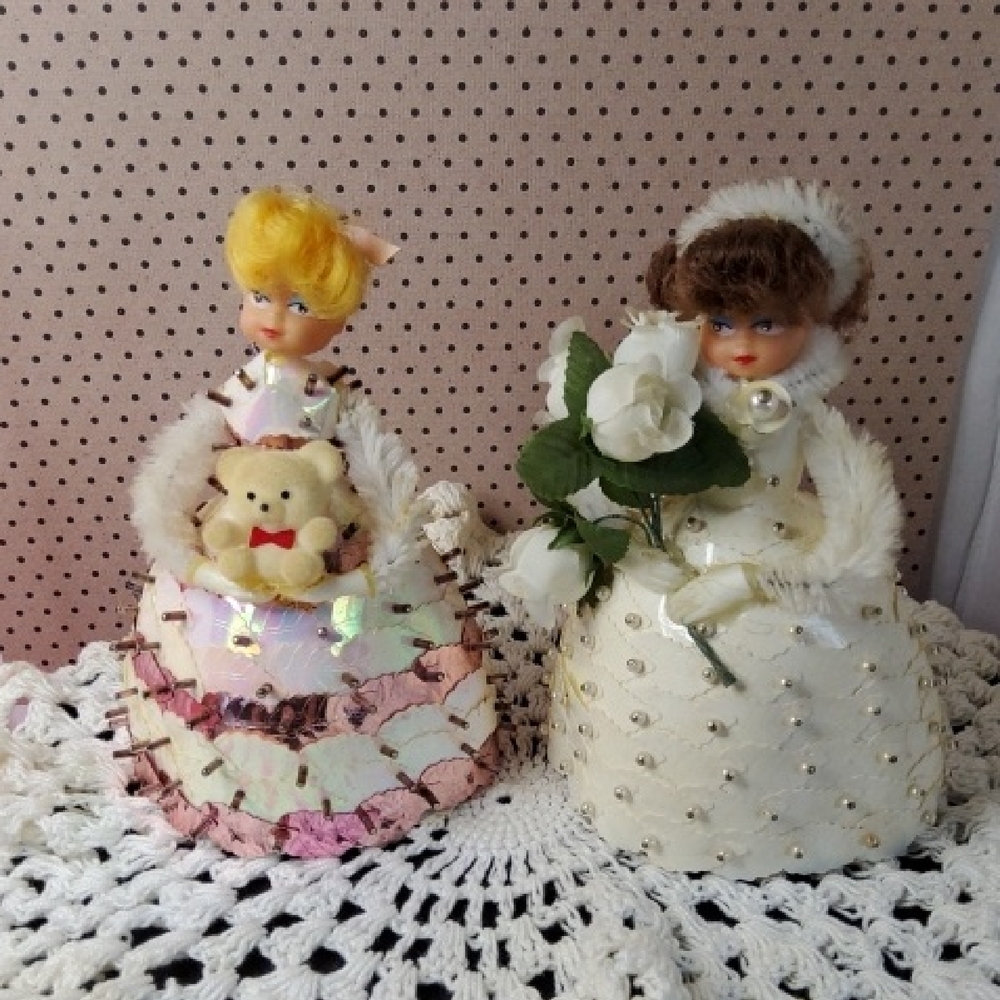 Vintage stickpin Dolls Lot Of Two